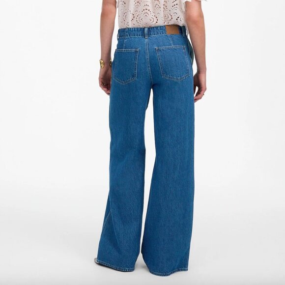 NWT! MADEWELL Wide-Sweep Denim Trousers in Dowe Wash Size 25 - Picture 3 of 7